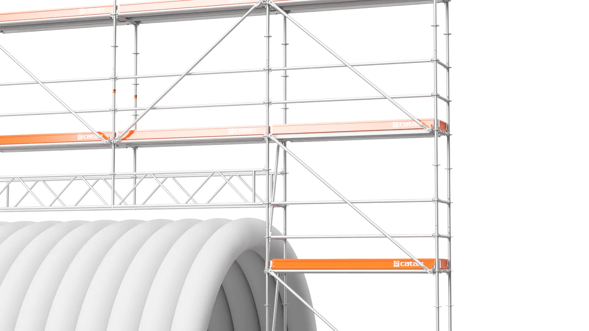 scaffolding beams assembly